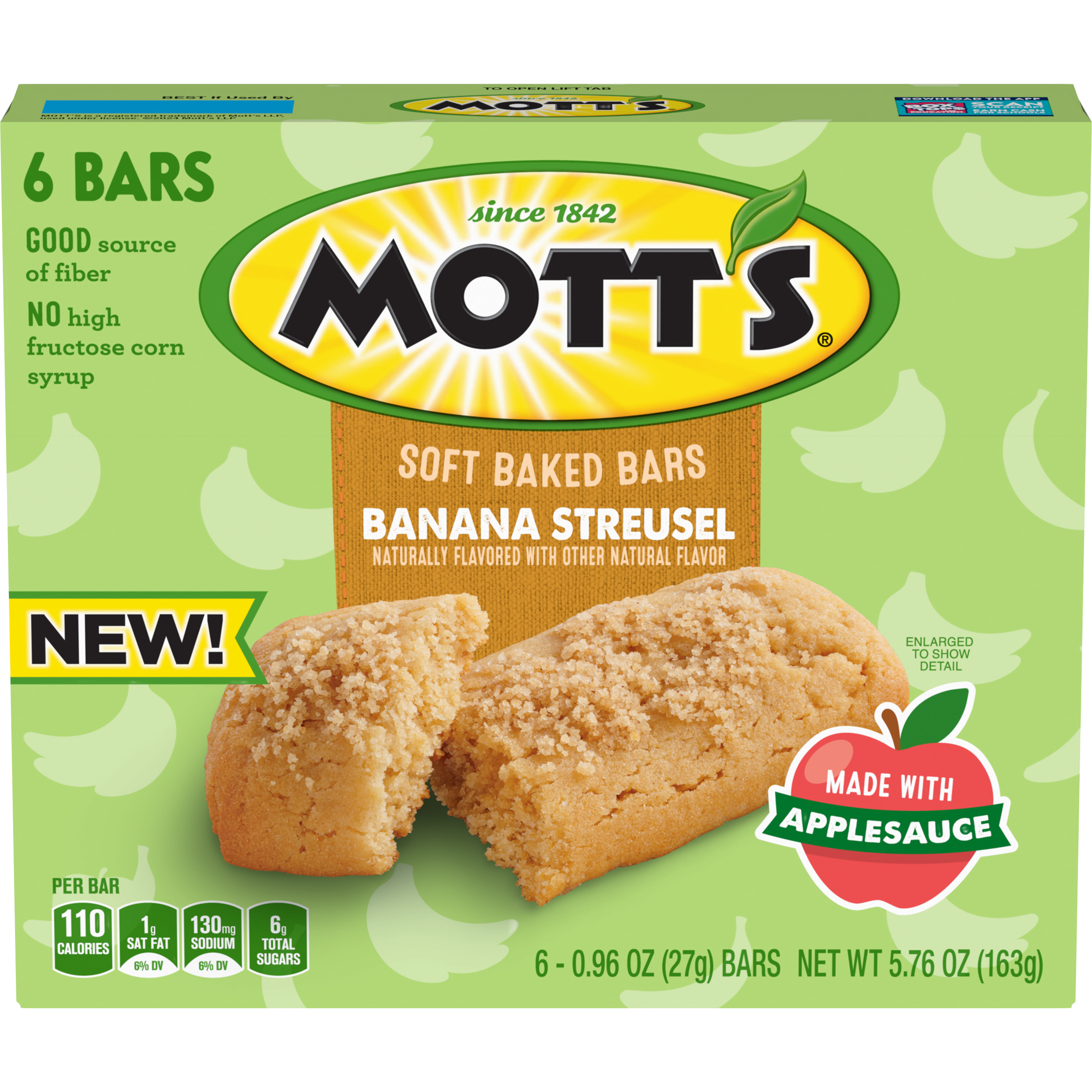 Mott's® Banana Streusel Flavor Soft Baked Bars