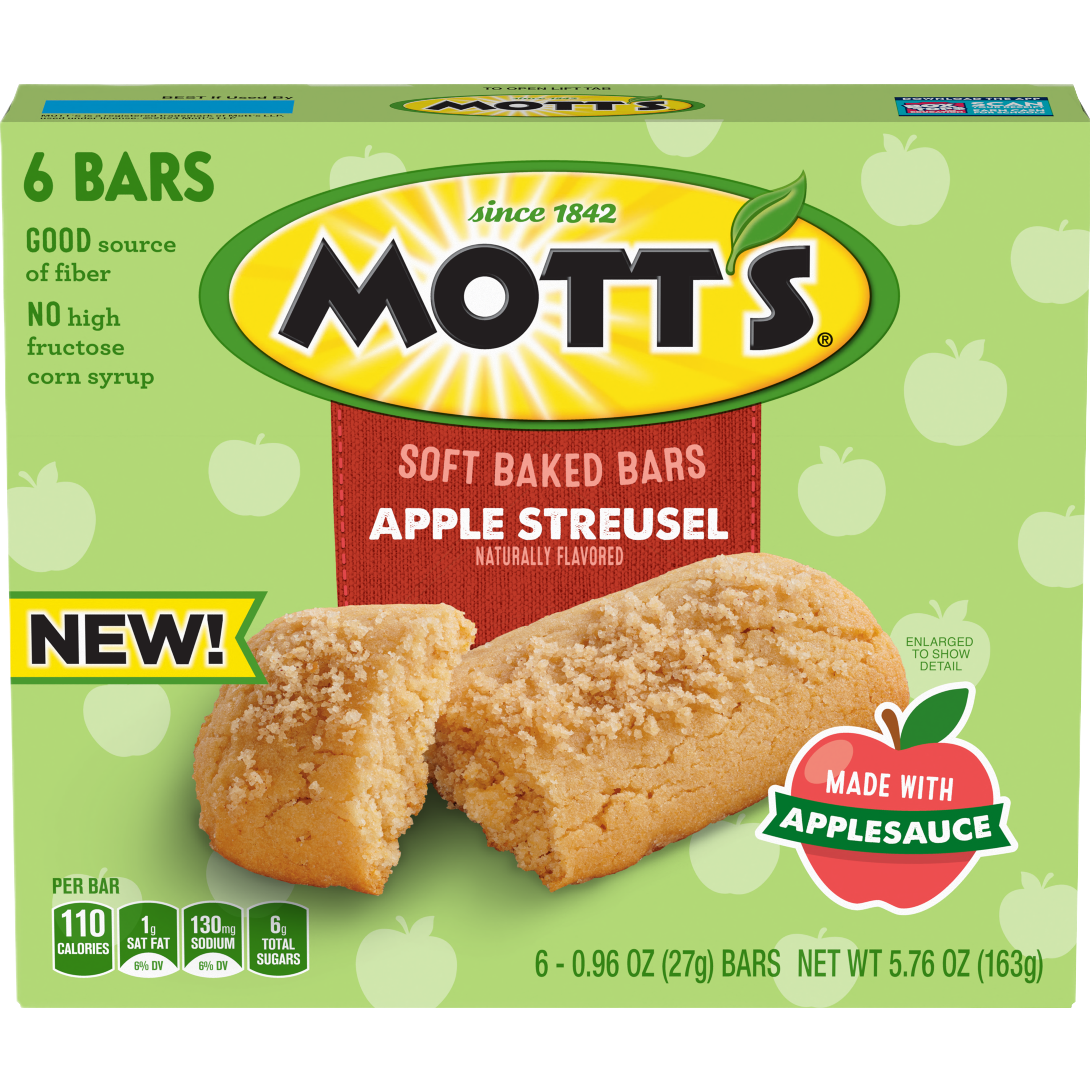 Mott's® Apple Streusel Flavor Soft Baked Bars