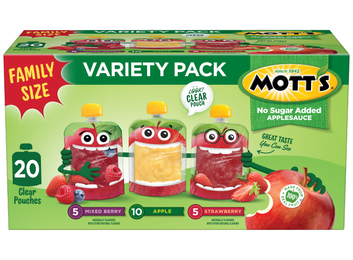 Mott's® No Sugar Added Applesauce Apple, Strawberry, & Mixed Berry Variety Pack