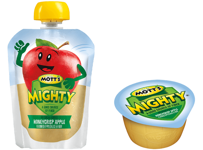 Mott's Mighty No Sugar Added Applesauce Honeycrisp Apple