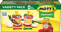 Mott's® Applesauce Apple & Cinnamon Variety Pack 3.2oz 16-pack Variety Pack Clear Pouches