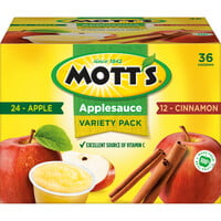 Mott's® Applesauce Apple & Cinnamon Variety Pack 4oz 36-pack Variety Pack Cups