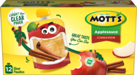 Mott's® Applesauce Cinnamon 3.2oz 12-pack clear pouches box