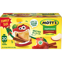 Mott's® Applesauce Cinnamon 3.2oz 20-pack clear pouches box