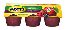 Mott's® Applesauce Mixed Berry 4 oz. 6-pack cups