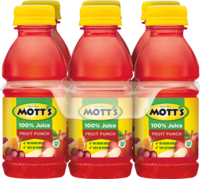 Mott's® 100% Fruit Punch Juice 8 oz. 6-pack bottles