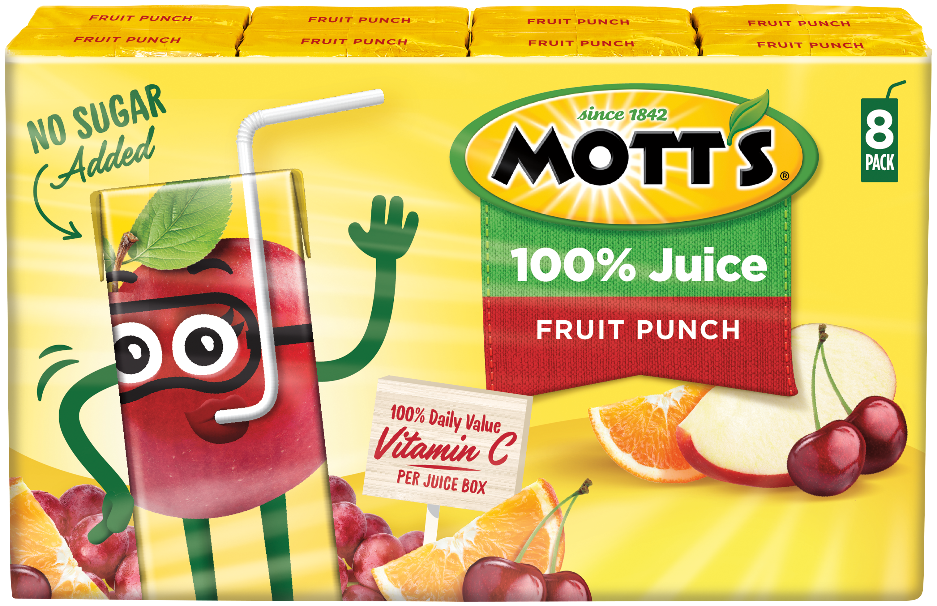 Mott's® 100% Fruit Punch Juice 6.75 oz. 8-pack juice boxes