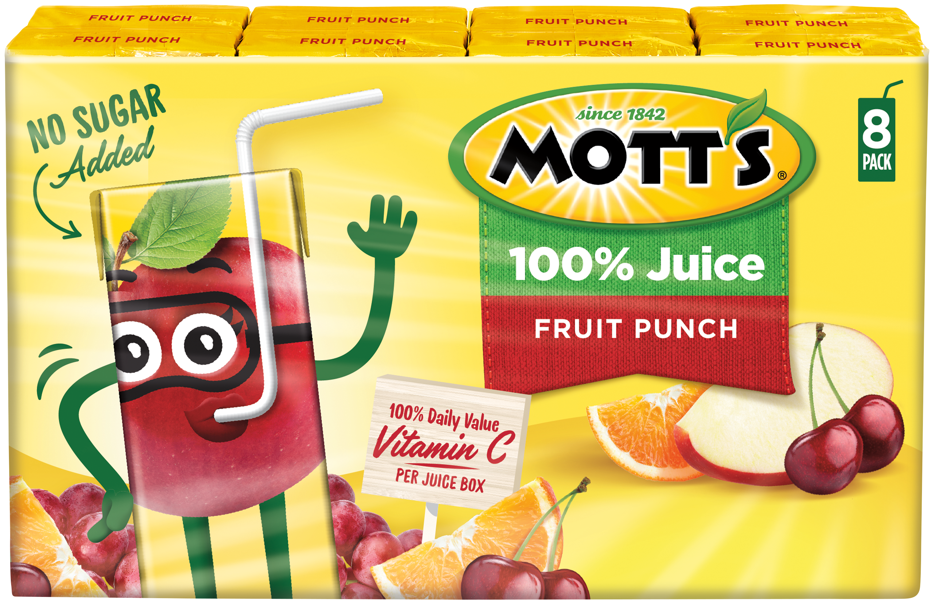 Mott's® 100% Fruit Punch Juice 6.75 oz. 8-pack juice boxes