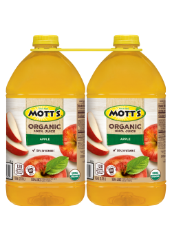 Mott's® 100% Organic Apple Juice 128 oz 2-pack bottles