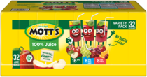 Mott's® 100% Original Apple Juice 6.75 oz. 32-pack variety pack juice boxes