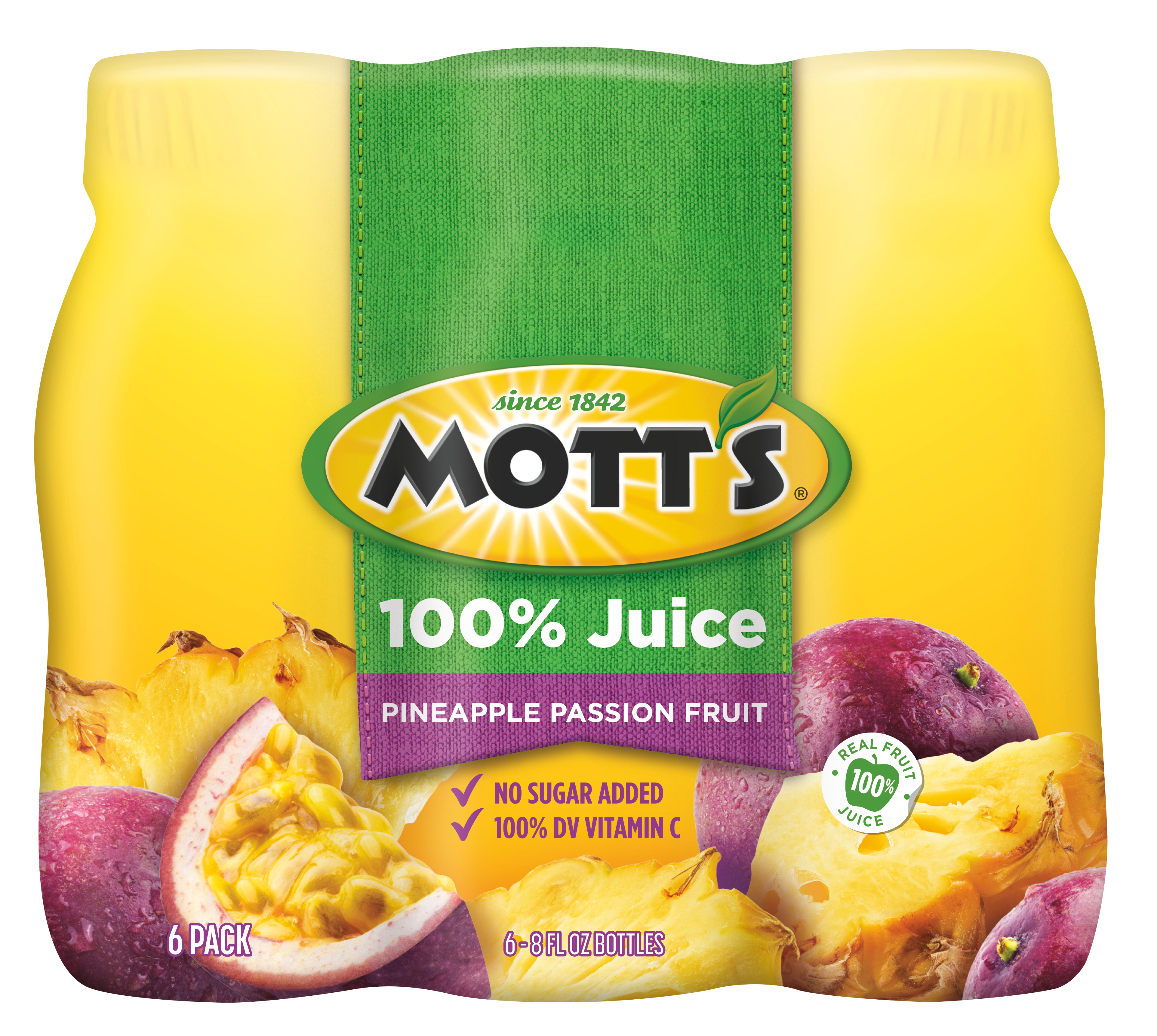 Mott's&reg; 100% Pineapple Passionfruit Juice 8 oz. 6 pack bottles