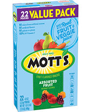 Mott's® Assorted Fruit Flavored Snacks  22-count value pack