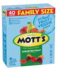 Mott's® Assorted Fruit Flavored Snacks  40-count