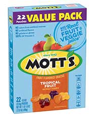 Mott's® Fruit Flavored Snacks - Tropical 22-count value pack