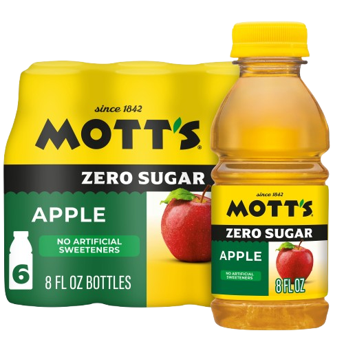 Mott's&reg; Zero Sugar Apple 8 oz. 6 pack bottles
