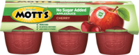 Mott's® No Sugar Added Applesauce Cherry 3.9oz 6-pack cups