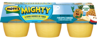 Mott's Mighty No Sugar Added Applesauce Pineapple Banana 3.9 oz. 6-pack cups
