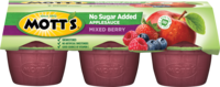 Mott's® No Sugar Added Applesauce Mixed Berry 3.9oz 6-pack cups