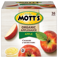 Mott's® No Sugar Added Applesauce Organic Apple 3.9 oz. 36-pack cups