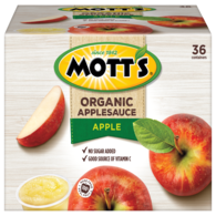 Mott's® No Sugar Added Applesauce Organic Apple 3.9 oz. 36-pack cups