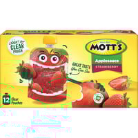 Mott's® Applesauce Strawberry 3.2 oz 12-pack clear pouches box